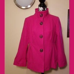 BOGO! Bell sleeve pink wool coat